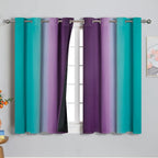 Ombre Teal and Purple Blackout Curtains - Image 2