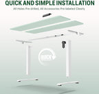 Veken 55 Inch Large Electric Standing Desk, 4 Memory Heights Adjustable - Image 4