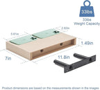 Oak Floating Shelves for Wall, Kitchen & Living Room Decor Display, for Plants - Image 3