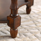 PADMA HOUSE Traditional Solid Wood Oval Coffee Table - Image 8