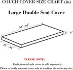 Couch Covers for 2 Cushion Sofa Pet Friendly Couch Cushion Covers Universal - Image 2