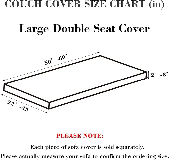 Couch Covers for 2 Cushion Sofa Pet Friendly Couch Cushion Covers Universal - Image 2
