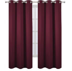 Burgundy Red Blackout Curtains 34 x 84 Inch Length/Set of 2 Curtain - Image 2