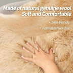 IRIWOOL Premium Genuine Fur Sheepskin Rug Real Australia Sheepskin Natural - Image 5