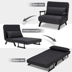 Hupmad Convertible Bed Sleeper Chair, Tri-fold Upholstered Armchair Sleeper - Image 4
