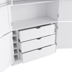 VilroCaz 80.1'' Tall Freestanding Kitchen Pantry Storage Cabinet Cupboard - Image 8
