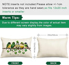 RABUSOFA St.Patricks Day Pillow Covers 12x20 Inch, Birds Shamrock St Patricks - Image 7