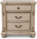 First of a Kind Nightstand Bedroom Furniture Evelyn Champagne Traditional Wood - Image 2