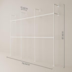 pamo Industrial Pipe Clothing Rack White Metal - Image 2