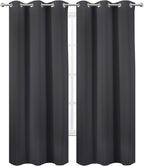 Dark Grey Thermal Blackout Curtains/42 x 84 Inch/Set of 2 Panels Room Darkening - Image 2