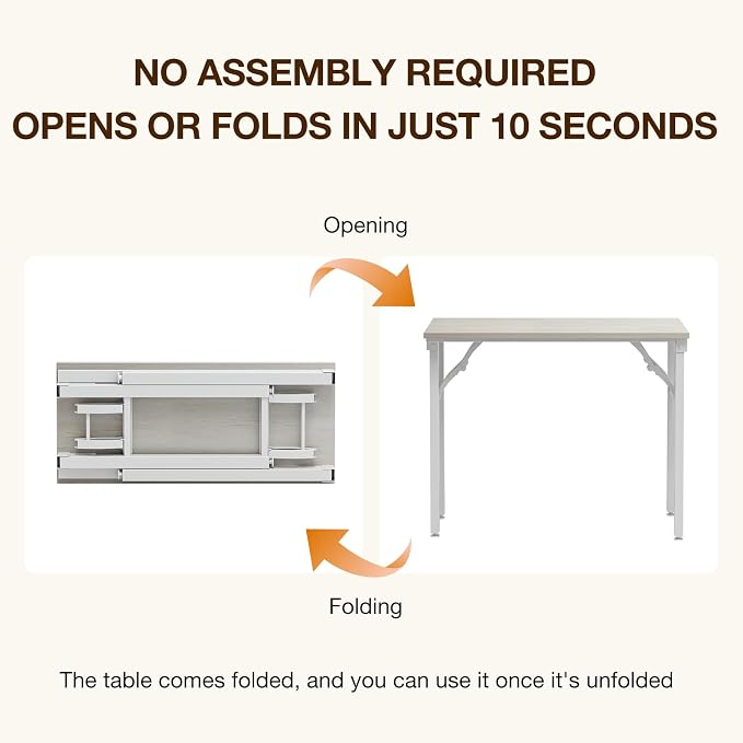TEMI Small Computer Desk Folding Table - Image 4