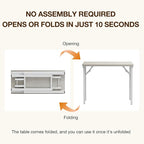 TEMI Small Computer Desk Folding Table - Image 4