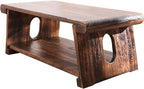 Foldable Japanese Tea Table, 2-Tier Zen Low Table - Image 2