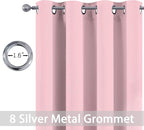 Yakamok Room Darkening Curtains 52x72 inch Long Pink-Living Room | 2 panels - Image 4