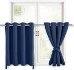 RV Blackout Curtains for Bedroom, 52 x 36 Inches Long Navy 2 Panels | Thermal - Image 9