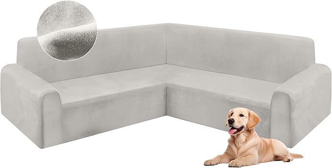 HDCAXKJ Corner Sectional Couch Covers Velvet Stretch L Shape Sofa Cover Soft by HDCAXKJ