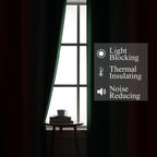 Red and Green Ombre Blackout Curtains 52Wx84L 2 Panels | Ombre Christmas - Image 3