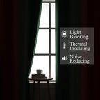 Red and Green Ombre Blackout Curtains 52Wx96L 2 Panels | Ombre Christmas - Image 3