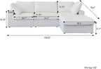 JACH 120" L Shape Cloud Modular Couches - Image 2