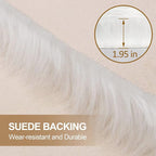 Sheepskin Faux Fur Rug, 2x3 White Fur Rug - Image 5