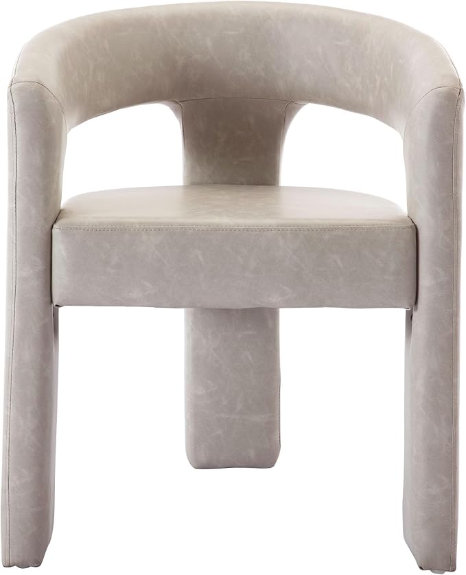 VESCASA Faux Leather Barrel Dining Chair by VESCASA