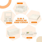 MeMoreCool Modular Kids Couch, Corduroy Play Toddler Couch - Image 4