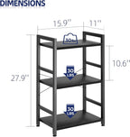 NUMENN 3 Tier Slim Bookshelf, Bookcase Shelf Storage Organizer, Modern Book - Image 3