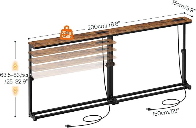 HOOBRO Narrow Console Table Set of 2 - Image 3