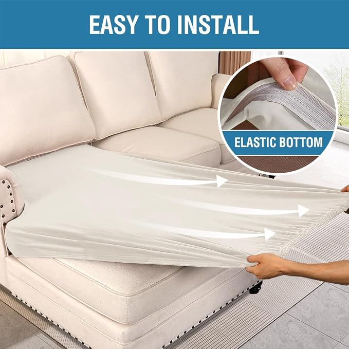 H.VERSAILTEX Velvet Stretch Individual Chaise Cover Sectional Couch Covers - Image 4