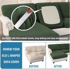 H.VERSAILTEX Sectional Couch Covers 6 Pieces Stretch Sofa Cover - Image 6
