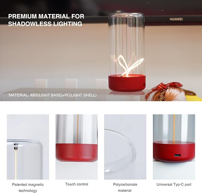 AUGE LIGHT Mini Minimalist Table Lamp Cordless LED Desk Lamp Rechargeable - Image 4