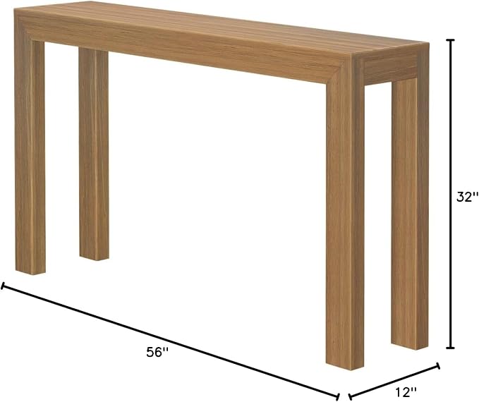 Plank+Beam Modern Solid Wood Console Table, 56 Inch, Sofa Table, Narrow - Image 2