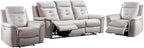 ANJ 3-Piece Faux Leather Power Recliner Sofa Set - Image 8