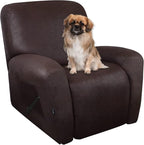 ANARACHON Recliner Chair Covers Leather Like, 4 Pieces Recliner Cover by ANARACHON