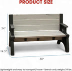 Convert-a-Bench 2-in-1 Outdoor Bench & Picnic Table - Image 2