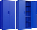 Metal Garage Storage Cabinet, Lockable Metal Cabinet by Anxxsu