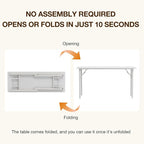 TEMI Long Computer Desk Folding Table - Image 4