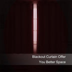 Blackout Curtains 38 x 54 inch/Bright Red Curtains Set of 2 Panels/Thermal - Image 3