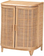bali & pari Yanka Bohemian Natural Rattan Storage Cabinet by balipari