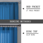 Tollpiz Sheer Curtains Linen Textured Living Room Curtain Sheers Light - Image 5