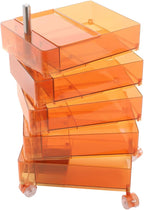 5 Tier Storage Cabinet, 360° Rotating Sofa Side Cabinet, Mobile Bedside Table - Image 8