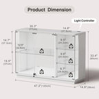 Lvifur Glass Display Cabinet - Image 2