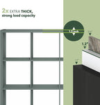 Furinno Cubicle Book Shelf, 16-Cube Bookshelf, Extra Thick Frame Reversible - Image 5