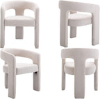 VESCASA Linen Barrel Dining Chair - Image 8