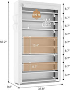 LANTEFUL Shoe Rack with Covers 10 Tier Tall Shoe Rack Organizer Large Capacity - Image 3