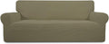 Easy-Going Stretch Oversized Sofa Couch Slipcover Washable Khaki | 1-Piece by Easy-Going