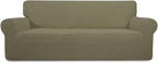 Easy-Going Stretch Oversized Sofa Couch Slipcover Washable Khaki | 1-Piece by Easy-Going