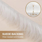 White Faux Fur Rug 3x5 Faux Sheepskin Rugs - Image 5