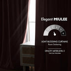 MIULEE Light Pink Velvet Curtains 52x108 inches Luxury Blackout Curtains | - Image 5