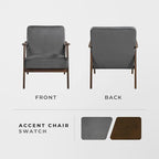 Lexicon Mid Century Modern Chair Velvet Accent Chair - Image 4